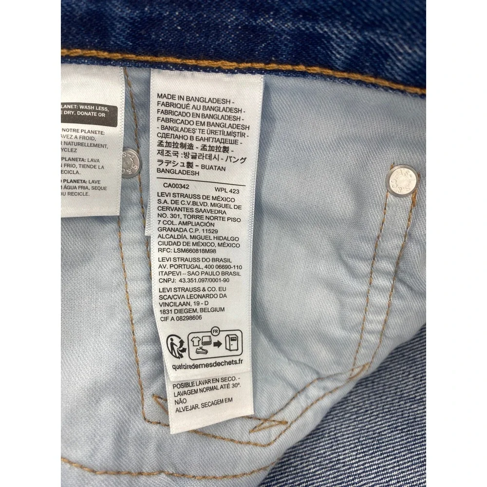 Levi's 505 Regular Fit Straight Leg Mens Jeans 36x30 Blue Denim Medium Wash